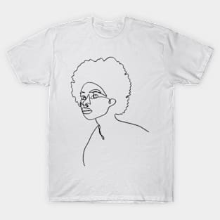 Black girl one line art T-Shirt